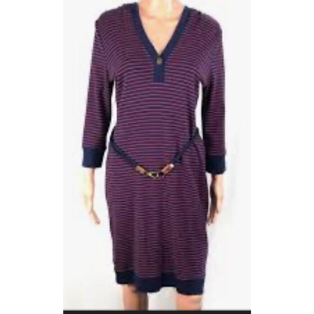 Lauren Ralph Lauren Nautical Belted Dress summer classic preppy striped designer